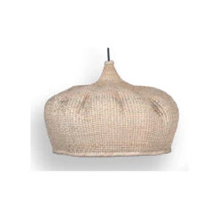 Abat Jour Pour Lustre En Sisal Tressé D55-60cm - Modèle Fait à La Main -Décoration Intérieur suspension en sisal tresse d55 60cm modele fait a la main 4