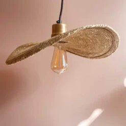 Suspension Flower En Herbier Naturel Avec Monture Dorée - 3 Tailles -Décoration Intérieur suspension flower en herbier naturel avec monture doree 3 tailles 2