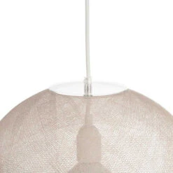 Suspension Globe écru Taille M 36cm - La Case De Cousin Paul -Décoration Intérieur suspension globe ecru 36cm 2