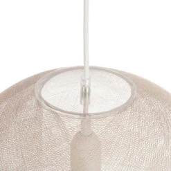 Suspension Globe écru Taille M 36cm - La Case De Cousin Paul -Décoration Intérieur suspension globe ecru 36cm 5