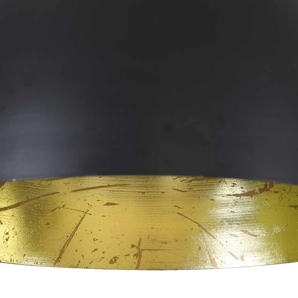 Suspension Kylie Noire En Métal Intérieur Doré Antique 6 Suspension Kylie Noire En Métal Intérieur Doré Antique – Image 6