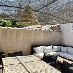 Abat-jour Pour Suspension Naturel Ajourée Conique Fibre Alfa -Décoration Intérieur suspension naturelle ajouree h40cm conique fibre alfa tressee 5