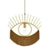 Suspension Oeil Taille L En Métal Doré Et Franges - Stoltz