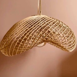 Abat Jour Pour Lustre Extérieur Imitation Rotin Faite Main à Bali - Taille L -Décoration Intérieur suspension pour l exterieur imitation rotin faite main a bali taille l 3