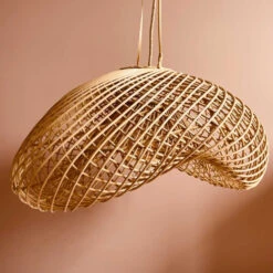 Abat Jour Pour Lustre Extérieur Imitation Rotin Faite Main à Bali - Taille L -Décoration Intérieur suspension pour l exterieur imitation rotin faite main a bali taille l 4