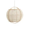 Abat Jour Pour Luminaire Forme Ronde En Lin Et Bambou - Opjet Paris
