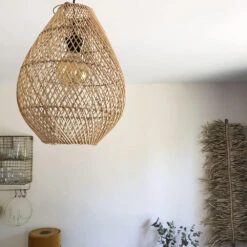 Abat Jour Pour Lampe Rotin Kalas L Coloris Naturel Abat Jour Fait à Bali -Décoration Intérieur suspension rotin kalas l naturel abat jour bali 4