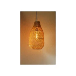 Abat Jour Pour Lampe En Rotin L Coloris Naturel Abat Jour Fait à Bali -Décoration Intérieur suspension rotin l coloris naturel abat jour bottle 2