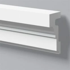 Cimaise Murale Nouvelle NMC WALLSTYL WL4 40 X 100 Mm Polystyrène Résistant à L'impact Blanc -Décoration Intérieur wl4